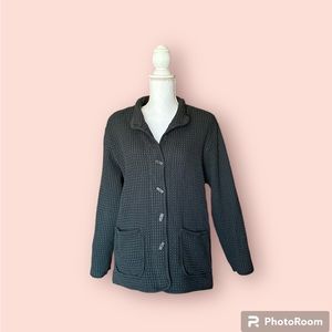 Focus black quilted texture jacket. Excellent condition.